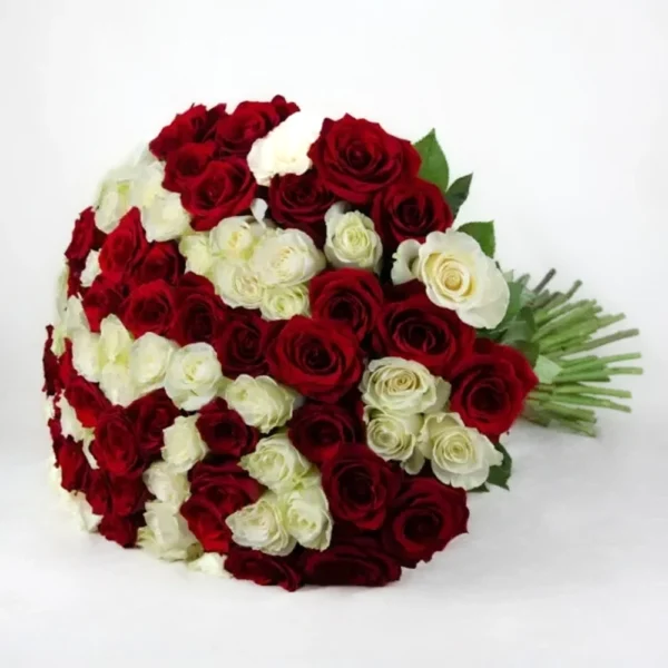 თეთრი და წითელი ვარდებისგან (80ც) თეთრი და წითელი ვარდებისგან (80ც)