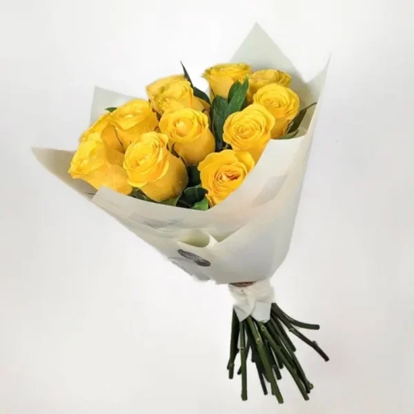ყვითელი ვარდების მონო თაიგული